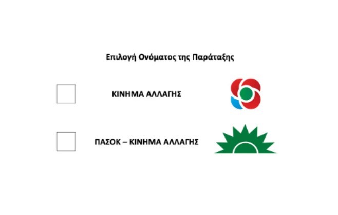 ΠΑΣΟΚ: Το ψηφοδέλτιο για την αλλαγή ονόματος